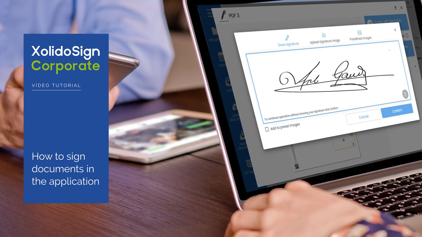 How to sign documents in the application